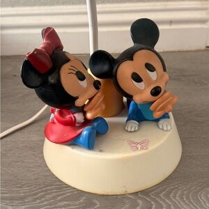 Disney Mickey and Minnie Mouse Lamp - Red, Blue, Black
